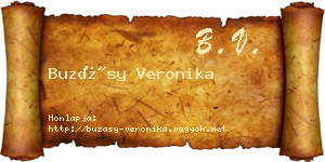 Buzásy Veronika névjegykártya